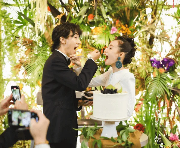 おふたりを感じられるフラワーコーディネート