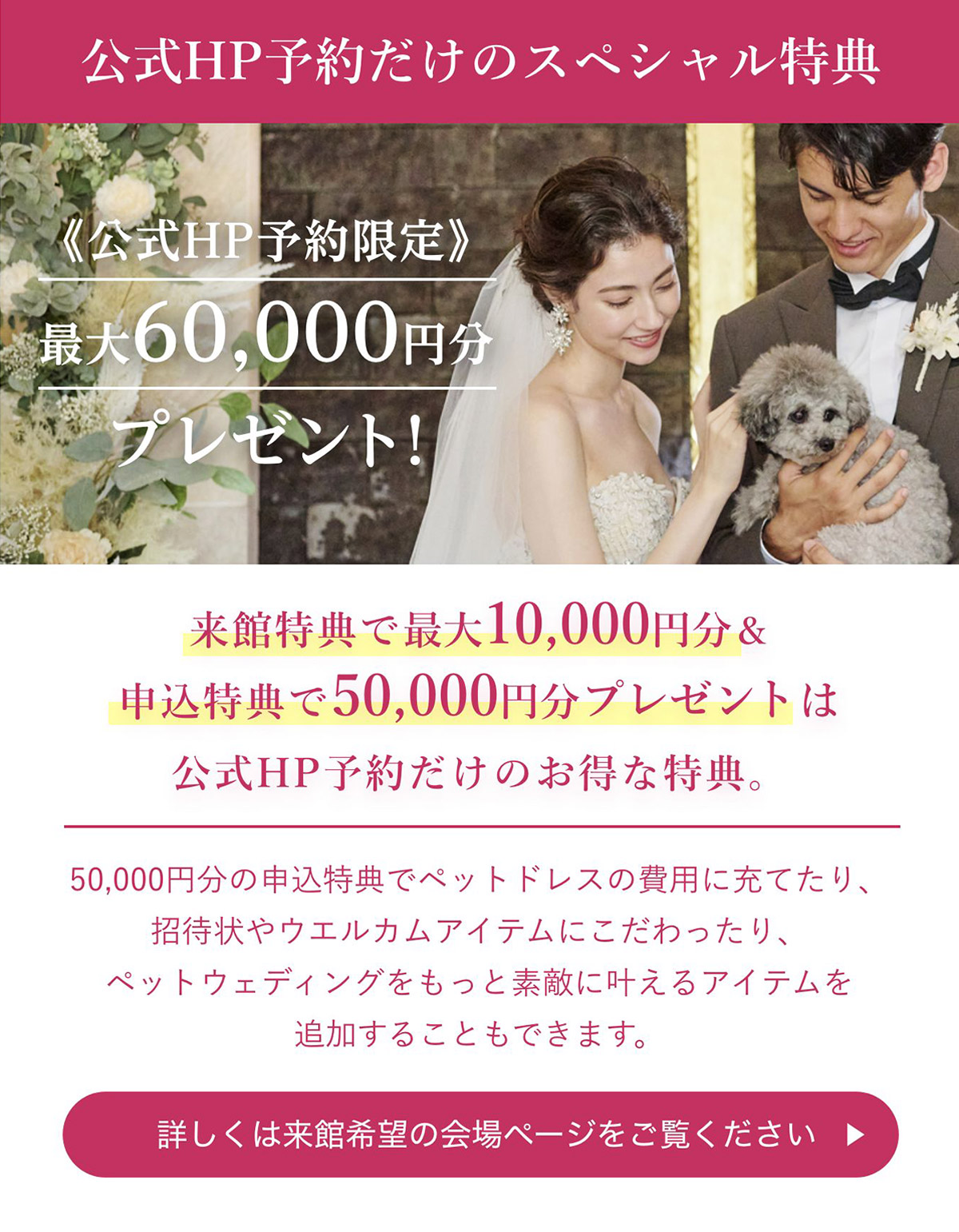 公式HP予約だけのスペシャル特典