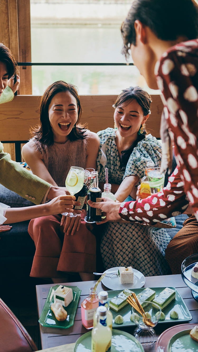 専用会場で乾杯